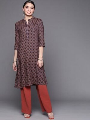 Biba Women Assorted Geometric Printed Kurta