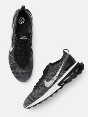 Nike Men Black & Grey Air Max Flyknit Racer Sneakers