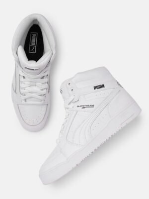 Puma Unisex White Slipstream Mid Sneakers