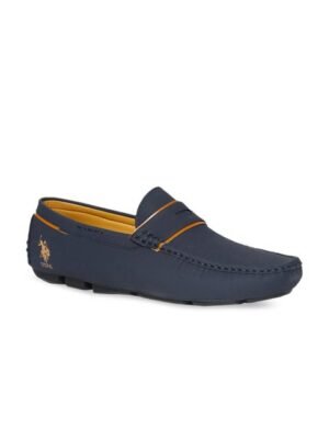 U S Polo Assn Men Navy Blue PU Loafers