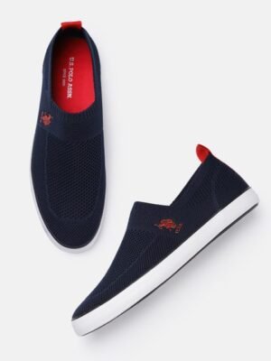 U.S. Polo Assn. Men Navy Blue OCTAVIA 2.0 Slip-On Sneakers