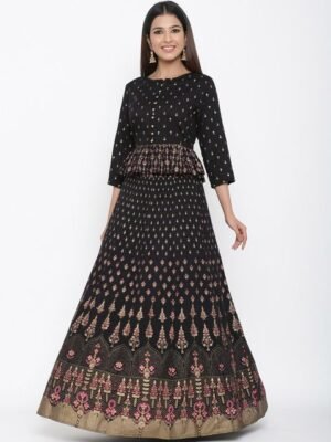 Juniper Black Ready to Wear Lehenga with Blouse