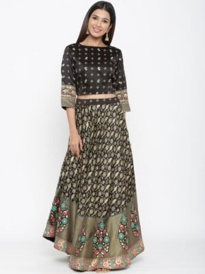 Juniper Black Ready to Wear Lehenga with Blouse