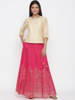 Juniper Fuchsia Ready to Wear Lehenga with Blouse