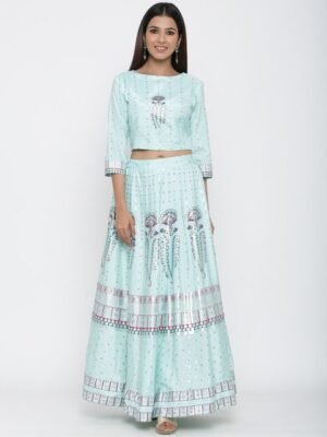 Juniper Sky Blue & Silver Ready to Wear Lehenga Choli Set