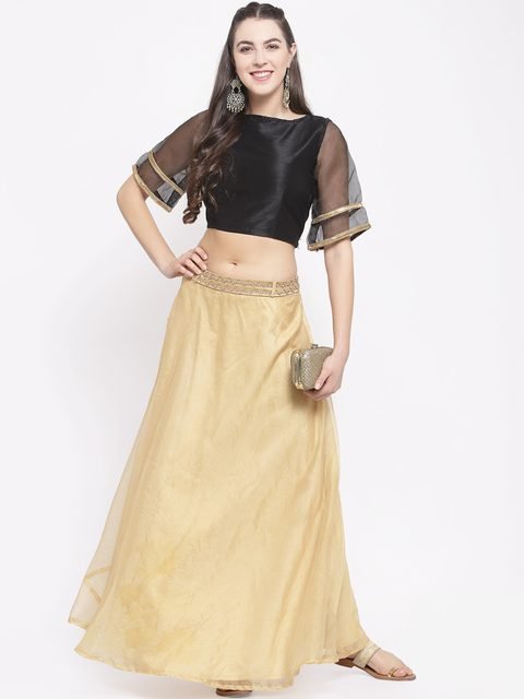 studio rasa Beige Ready to Wear Lehenga with Blouse