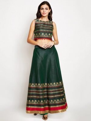 studio rasa Green Ready to Wear Lehenga with Blouse