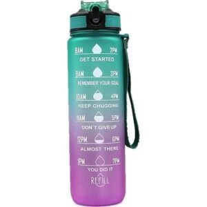 Gradient color graduated water bottle