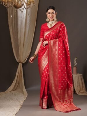 Anouk Floral Zari Banarasi Saree