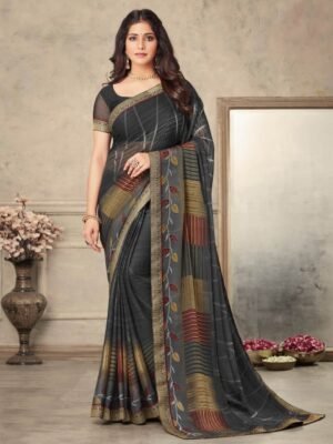 Anouk Striped Bagru Saree