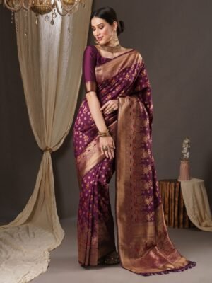 Anouk Woven Design Zari Banarasi Saree