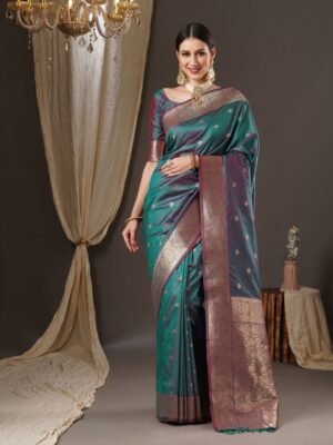 Anouk Woven Design Zari Banarasi Saree