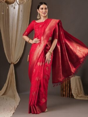 Anouk Woven Design Zari Banarasi Saree