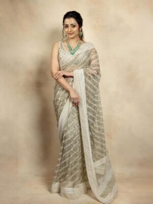 Fashionuma Embellished Sequinned Net Saree