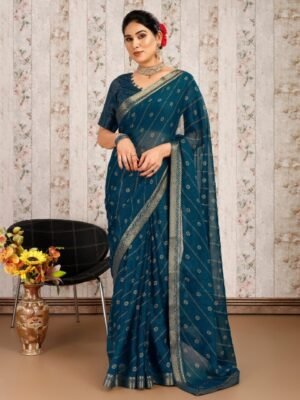 Indian Women Ethnic Motifs Printed Saree