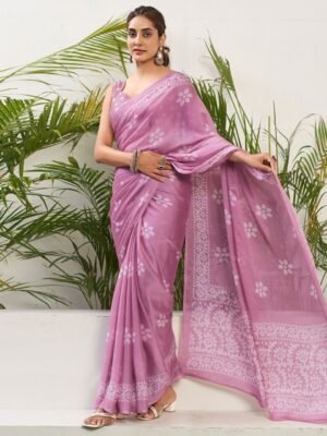 KALINI Batik Pure Chiffon Bagru Saree