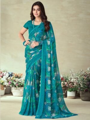 KALINI Geometric Printed Saree