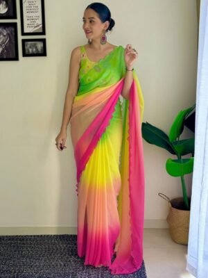 KALINI Ombre Pure Georgette Saree