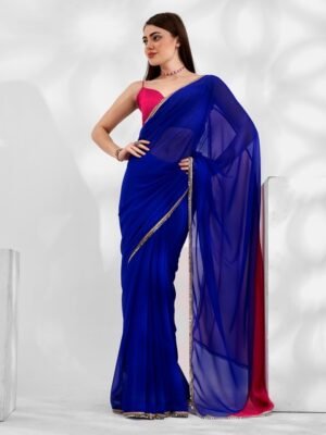 Kalista Gotta Patti Pure Georgette Saree