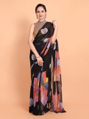 KAZIA Floral Printed Ready to Wear Arani Saree