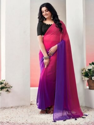 Mitera Ombre Arani Saree Ready To Wear With Tassels