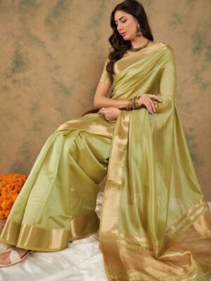 Sangria Organza Zari Kanjeevaram Saree