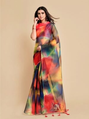 Sangria Women Peach Sarees