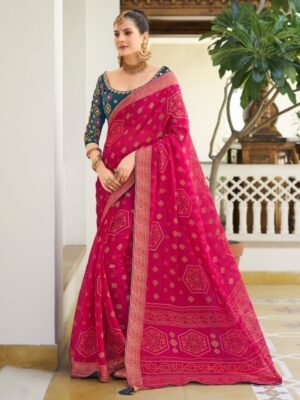 Saree mall Bandhani Pure Chiffon Sarees