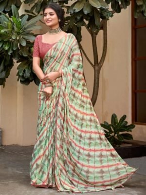 Saree mall Pure Chiffon Ethnic printed daily wear Sarees