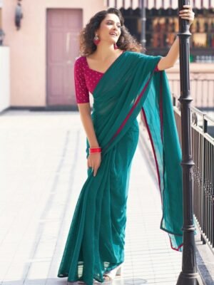 Satrani Striped Sequined Saree