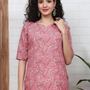 Anouk Rustic Floral Printed V-Neck Kurti