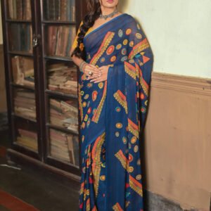 Anouk Rustic Geometric Printed Saree