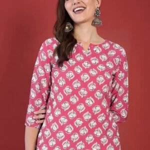 Anouk Rustic Women Ethnic Motifs Printed Notch-Neck Short Kurti
