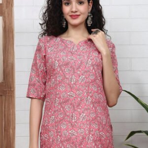 Anouk Rustic Women Floral Printed V-Neck Kurti