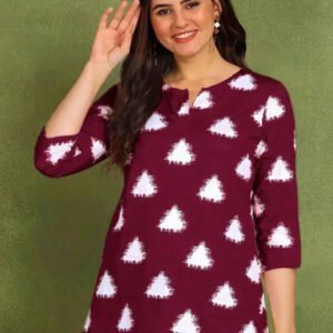 Anouk Rustic Women Geometric Printed V-Neck Kurti