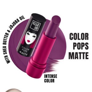 ELLE 18 Color Pop Moisturising Matte Lip Color With Jojoba Oil 4.3g - W16 Soaked Grape
