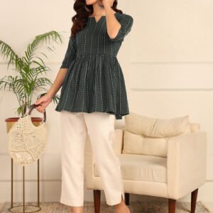 HIVA TRENDZ Striped Printed Tunic