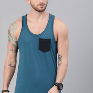 Roadster Men Blue Solid Round Neck T-shirt