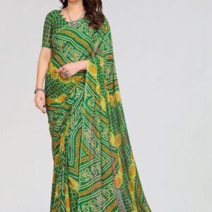 STYLE MODA Bandhani Poly Georgette Saree