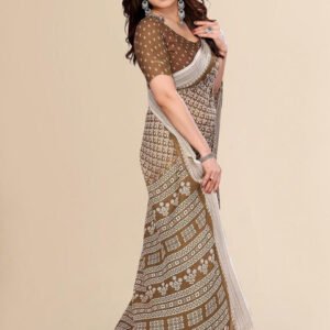 STYLE MODA Ethnic Motifs Poly Georgette Saree