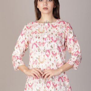 V-Mart Women Ethnic Motifs Printed Round Neck Tunic