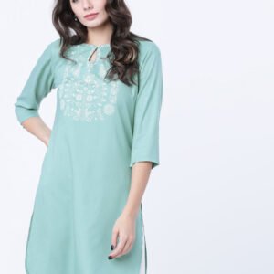 Vishudh Women Blue Printed Tunic